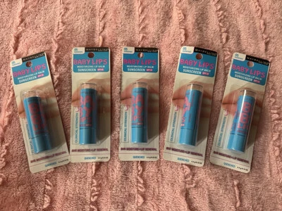 LOTE de 5 Maybelline Baby Lips #05 QUENCHED Bálsamo Labial Hidratante Protector Solar FPS20 Foto 1 de 4