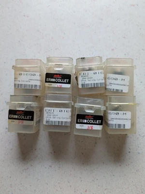 Precision ER16 Spring Collet, Size: 3/8"                  NEW.   Lot of 8  - Image 1 of 4