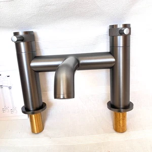 Grifo mezclador Aqualla Kyloe relleno de baño gris metalizado KO-BF-GG NUEVO - Imagen 1 de 13