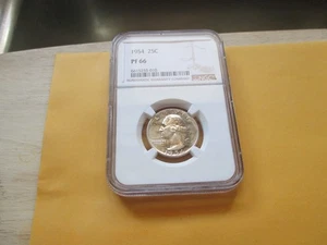 1954 WASHINGTON QUARTER, NGC PF 66 - Picture 1 of 2
