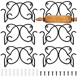 5 Stück Nudelholzhalter, Wandhalterung Roller Display Rack, Schmetterlingsform Me... - Bild 1 von 7