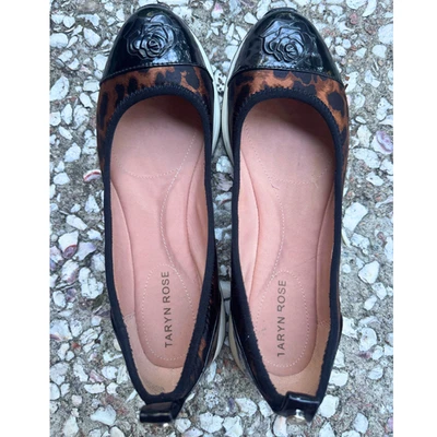 Taryn Rose Bailey Leopard Patent Cap Toe Ballet Flats Size 7B - Image 1 of 4