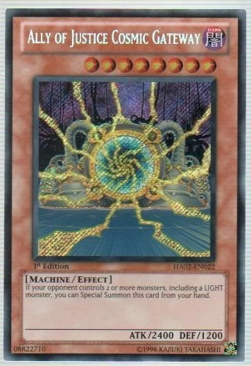 Ally of Justice Cosmic Gateway - HA02-EN022 - Secret Rare - 1st Edition - Heavil - Image 1 of 1