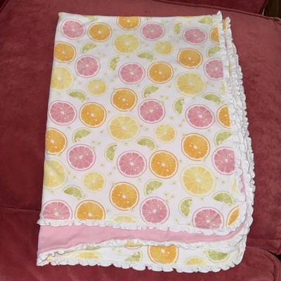 Manta Gymboree Slice of Summer 2003 Naranjas Limones Limas Volantes Rosa  Foto 1 de 4