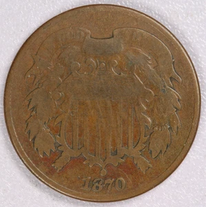 1870 Two Cent Piece 2C-VG - Picture 1 of 2
