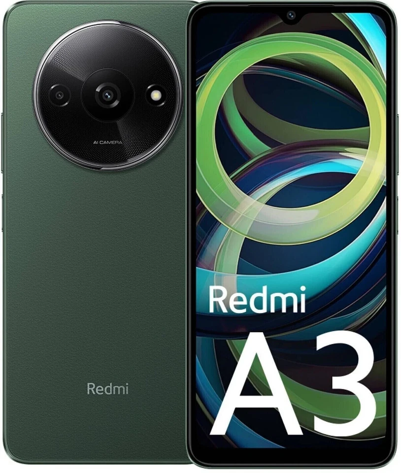 XIAOMI REDMI A3 4GB RAM 128GB DISPLAY 6.71 DUAL SIM 4G RAM VERDE ITALIA - Immagine 1 di 2