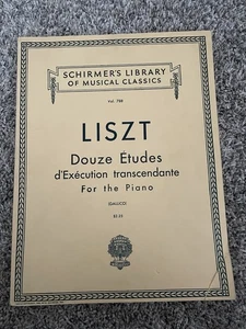 Liszt Douze Etudes d’Execution Klavier Transcendente Schirmers Band 788 Noten - Bild 1 von 6