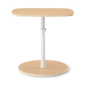 MUJI Side Table Adjustable Height 19.6 x 15.7 x 14.5-22.8in NEW oak wood - Picture 1 of 2