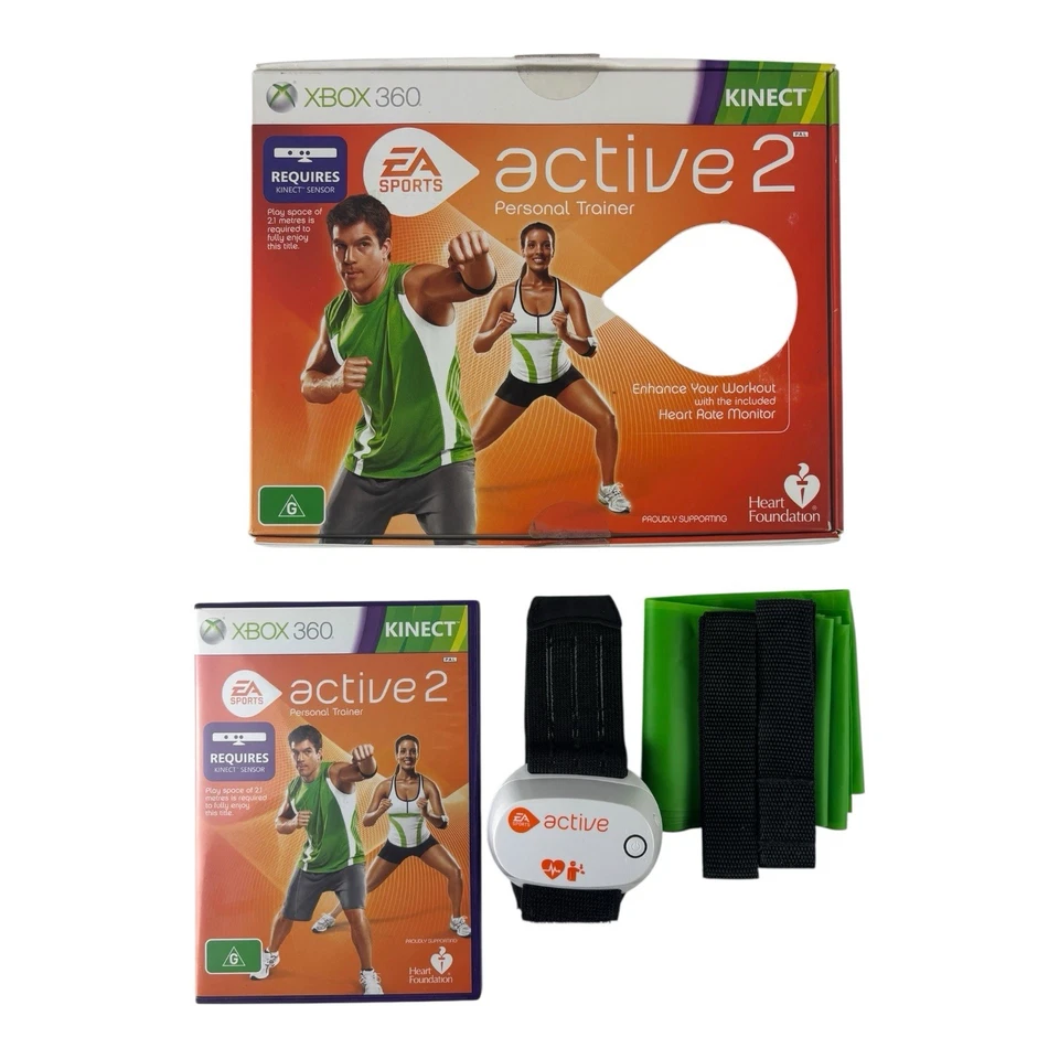 Active 2 Personal Trainer Game + Heart Rate Microsoft Xbox 360 Free Postage - Image 1 of 4