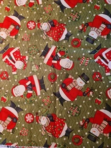 Ho Ho Holiday By Debbie Mumm Christmas Santa 1 yard Cotton Quilt Fabric - Picture 1 of 2