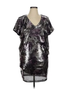 Timeless by Naeem Khan Women Silver Cocktail Dress 1X Plus - Picture 1 of 4