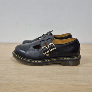 Dr Martens Polley 12916 Mary Jane Schwarz Leder Schnalle Schuhe Größe UK 8 EU 42 - Bild 1 von 10