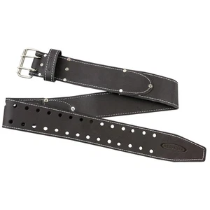 Men's Standard 29"-46" Leather Work Belt, Dark Brown, 3" - Picture 1 of 4