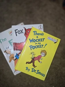Dr Seuss Book Lot of 3 There's a wocket in my pocket, fox in socks, the foot boo - Picture 1 of 1