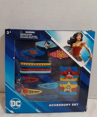Wonder Woman Girls Hair Accessories Set 20 Pack, Barrettes, Snap Clips New... - Image 1 of 4