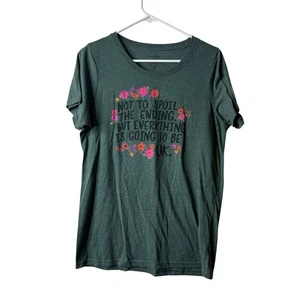 Natural Life Green Graphic Short Sleeve Tee T-shirt Boho Size XL - Picture 1 of 4