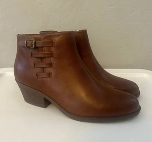 Frye and Co. Boden Damen-Booties mit gestapeltem Absatz in der Farbe Saddle Größe 10 - Bild 1 von 12