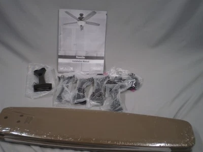 NOVO HUNTER 60" Lâminas de Ventilador e Hardware APENAS 5 Lâminas Preto Fosco e Bordo - Imagem 1 de 4