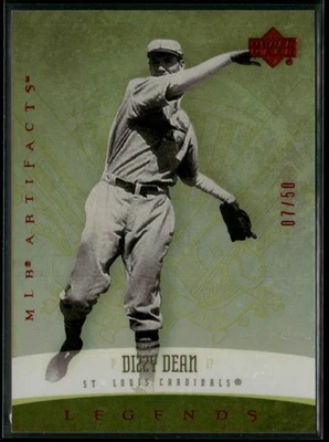 2005 UD MLB Artifacts DIZZY DEAN /50 Legends SP #162 CARDINALS HOF N210 - Image 1 of 3