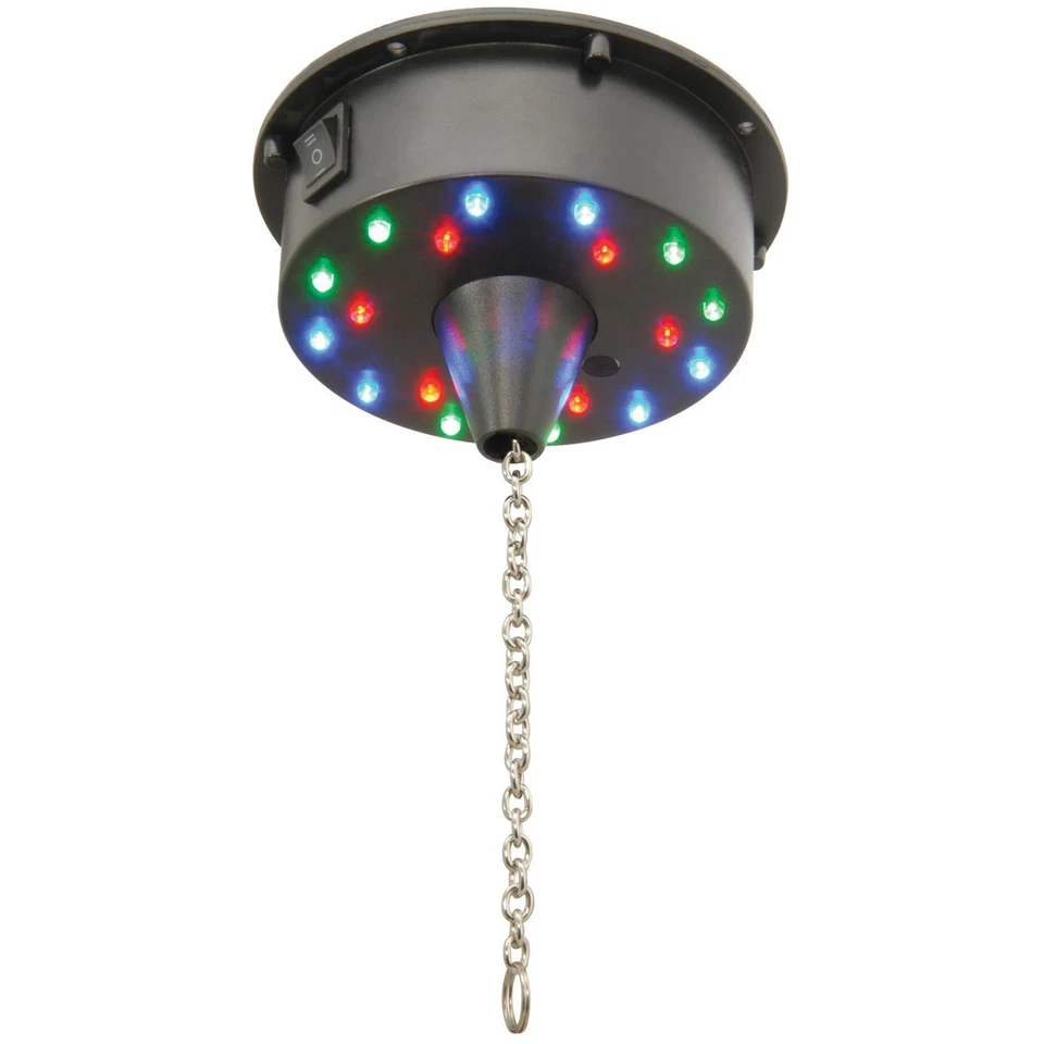 Battery Operated LED Mirror Glitter Ball Rotating Motor Party Lighting DJ Disco - Image 1 of 2