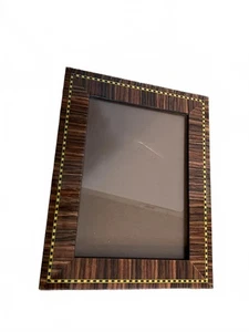 Vintage Natalini Italien Intarsien Zebra Holzfurnier Bilderrahmen 7"x9" - Bild 1 von 5