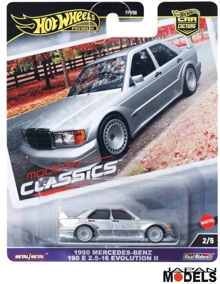 1990 MERCEDES 190 E  2.5-16 EVOLUTION 1:64 Die Cast Hot wheels Real Riders 2/5 - Immagine 1 di 1