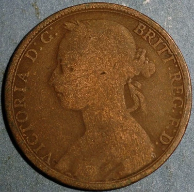 Great Britain Penny 1891 Victoria KM# 755 - Image 1 of 2