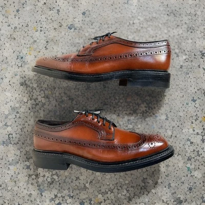 Zapatos Oxford de Colección Stafford 608-8025 Punta de Ala Larga para Hombres 7.5E Cuero Guijarro Hechos en EE. UU. Foto 1 de 4