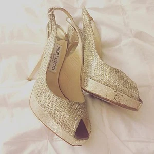   Jimmy Choo Lady Shoes, Size 5.5M, Clue' Glitter Slingback Pump (Nordstrom Excl - Picture 1 of 12