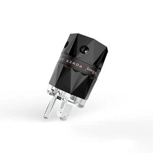 Enchufe de alimentación de CA EE. UU. de cobre puro enchapado en rodio transparente para audio - Imagen 1 de 3