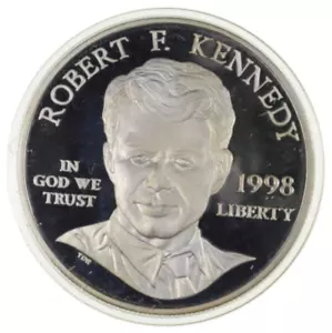 1998-S Proof Robert F Kennedy Commemorative Silver Dollar $1 - Picture 1 of 2