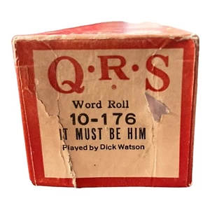 QRS Word Roll It Must Be Him By Dick Watson 10-176 Player Piano Roll - Picture 1 of 3