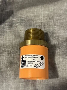 Adaptador estándar Spears® FlameGuard® 4236-010, 1 pulgada, MNPT x Socket, CPVC, Domest - Imagen 1 de 3