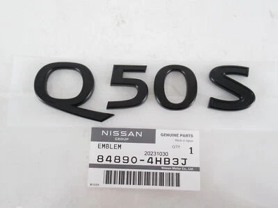 Genuine OEM Nissan Infiniti 84890-4HB3J "Q50S" Rear Badge Emblem 2023-2024 Q50S - Image 1 of 3