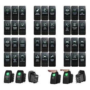 Grün LED Wippschalter LED Lichtleiste EIN AUS für Auto Boot LKW Camper DC 12V - Bild 1 von 48