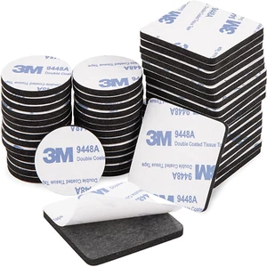 50Pcs Heavy Duty Double Sided Foam Tape Strong Pad Mounting Adhesive Tape,Black - Picture 1 of 12