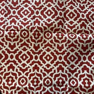 Waverly Inspirations Fabric Screen Print 1 Yd x 44" Wide Rust Red & Off White - Picture 1 of 3