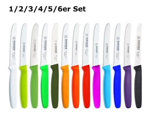 Giesser Brötchenmesser Tomatenmesser Küchenmesser 11cm 1/2/3/4/5/6 Set 19 Farben - Bild 1 von 124