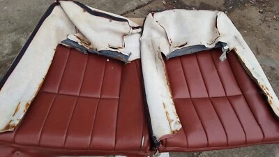 Fundas de asiento de vinilo naranja oscuro para Chevy Corvette 1968 OEM Foto 1 de 4