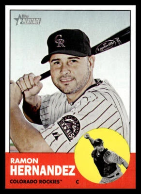 2012 Topps Heritage Ramon Hernandez  Set Break 326 Colorado Rockies - Image 1 of 2