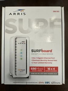 Cable módem ARRIS SB6183 SURFBoard DOCSIS velocidad 3.0 espectro Xfinity Cox - blanco - Imagen 1 de 5