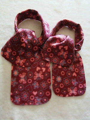 Nuevo Conjunto Bufanda Mariposas Corazones Floral Rosa Azul Tela Polar Niñas Niño Niño Foto 1 de 2