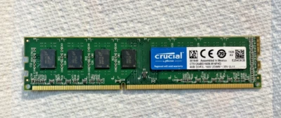 CT51264BD160B.M16FKD DBB 4GB 240p PC3-12800 CL11 16c 256x8 DDR3-1600 1.35V UDIMM - Image 1 of 3