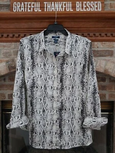 Chaps by Ralph Lauren Sz. 2X No-Iron Charcoal and Pearl Long Sleeve Shirt NWT - Picture 1 of 10