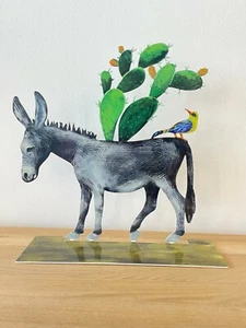Pop Art escultura de metal "burro" pintada a mano por DAVID GERSTEIN - Imagen 1 de 8