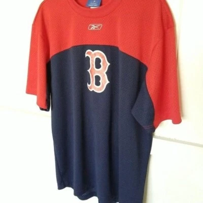 Camiseta deportiva de colección Reebok MLB 2006 Boston Red Sox para hombre M roja azul marino manga corta * Foto 1 de 4