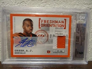  11 2011 Rookies & Stars FO AJ A.J. Green 2C JSY Patch Auto RC /10 BGS 9 MINT - Picture 1 of 2