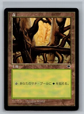 Forest 350 FBB Magic the Gathering JAPANESE Tempest MTG Douglas Shuler Land - Image 1 of 2
