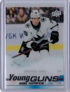 DANIL YURTAYKIN 19/20 Upper Deck Young Guns Rookie Clear Cut Acetate #223 Sharks