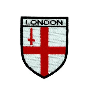 Flag patch iron / sew badge backpack london uk england shield coat of arms - Bild 1 von 1